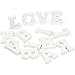 Juvale Wooden White Alphabet Set - 54-Piece 3D Wood Letters, 3.13
