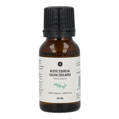 PLANETA HUERTO | Aceite Esencial de Salvia Sclarea Bio 15 ml - Estomacal, Anticatarral y Antiséptico Natural para Bienestar Digestivo y Respiratorio