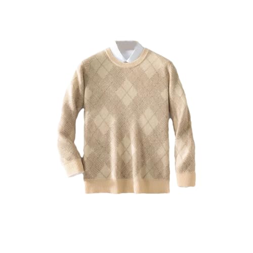 Men's 100 Percent Wool Knitted Soft Sweater Crew Neck Long Sleeve Pullover