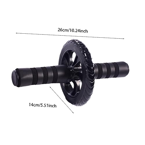 PartyKindom Ab Roller Wheel Durable Exercise Roller for Home Gym Strengthen Abdominal Muscles and Upper Body Non Slip Wheel Equipment for Men Women Black - Image 3