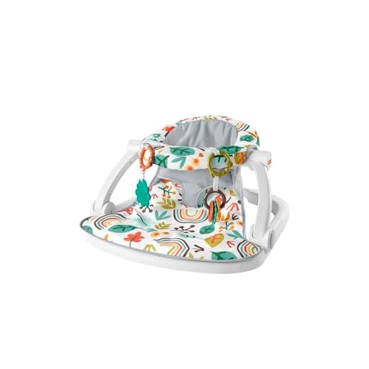 Fisher-Price - Asiento portátil para bebé con juguetes, silla de bebé para sentarse, asiento de piso sentado, bosque caprichoso, HPY89