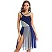 MSemis Women Lyrical Dance Costume Dresses High Low Skirt Camisole Leotard
