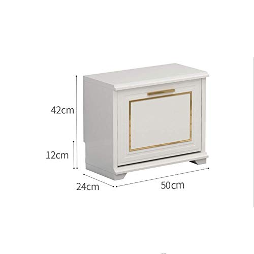 Tabouret de rangement multifonctionnel blanc grand volume 80cm