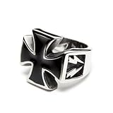 Iron Cross With Bolts Ring Design 316L Stainless Steel Lead & Nickel Free (7)