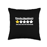 Bad Review Marsha Blackburn Tennessee Pro Democratic Joke Throw Pillow