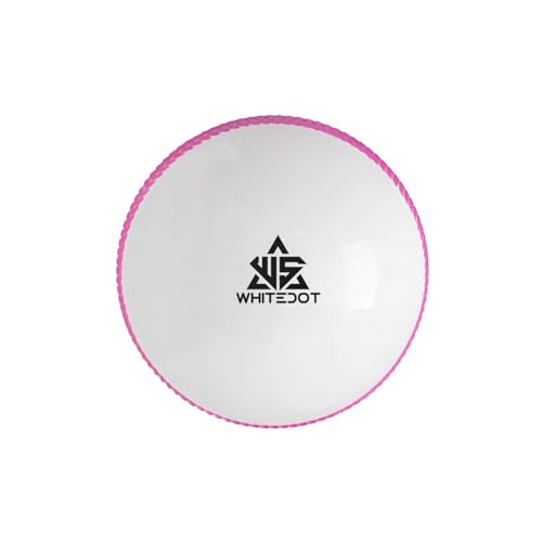 Image of Whitedot Synthetic Rubber Practice Cricket Ball /Wind Balls (90 GMS) for - Indoor & Outdoor Street & Beach Cricket (Pack of 3) (White, Red, Pink)
