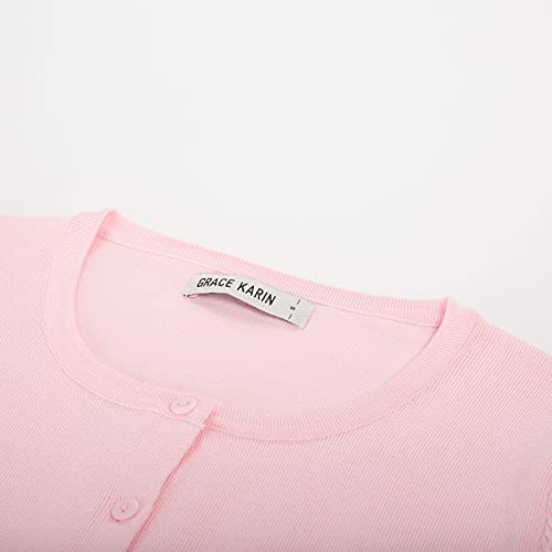 GRACE KARIN Donna Cardigan a Manica Corta Maglione...