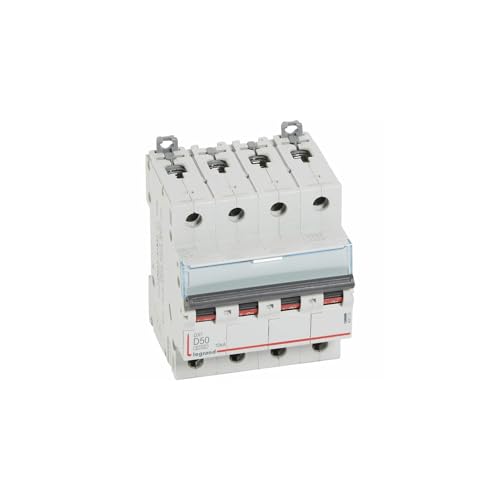 408122 Disjoncteur Tétrapolaire 50a - 4p Courbe D - 6/10ka - à Vis - Legrand Dx3