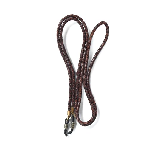GENIQUE - GENIQUE Genuine Leather Glasses Strap, Eyeglass chain, Eye Glasses holders around Neck, sunglass strap for men, eyeglasses strap (Antique Brown Distressed)