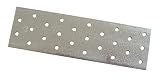 10 Stück FMG Lochplatten 60 mm x 200 mm | Materialstärke: 2,0 mm +Zinkauflage 275 g/m² | Europäischer Stahl - DX51 | Lochdurchmesser 5 mm | 50 Stück |