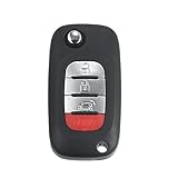 X AUTOHAUX 4 Button Flip Car Keyless Entry Remote Control Key Fob Proximity Smart Fob CWTWB1G767 for Smart Forfour 2015-2017 Fortwo 2015-2017 433MHz Chip 4A