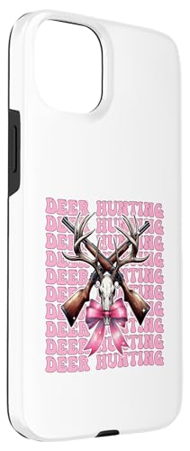 Deer Hunter Dekoband für Mädchen, Kokettenschleife, Rosa Hülle für iPhone 15 Plus