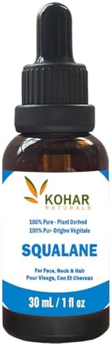 100% Plant Derived Squalane for Face. Non-comedogenic, Light Weight, Non-Greasy Moisturiser Face Oil 30 ml (Pack of 1)