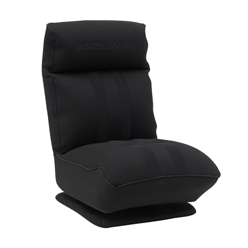 Mars Gaming MGC-Throne, Ergonomisches Gaming-Sofa, 360° Drehbare Basis, Verstellbare Rückenlehne und Kopfstütze, Hochdichter Schaumstoff, Vielseitiges Klappdesign, PC-Sofa Robuster Struktur, Schwarz