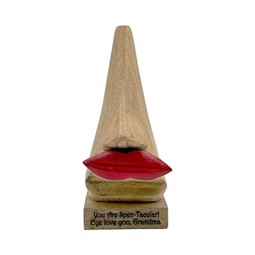 Personalized Wooden Eyeglass Holder Stand - Upright Eyewear Stand for