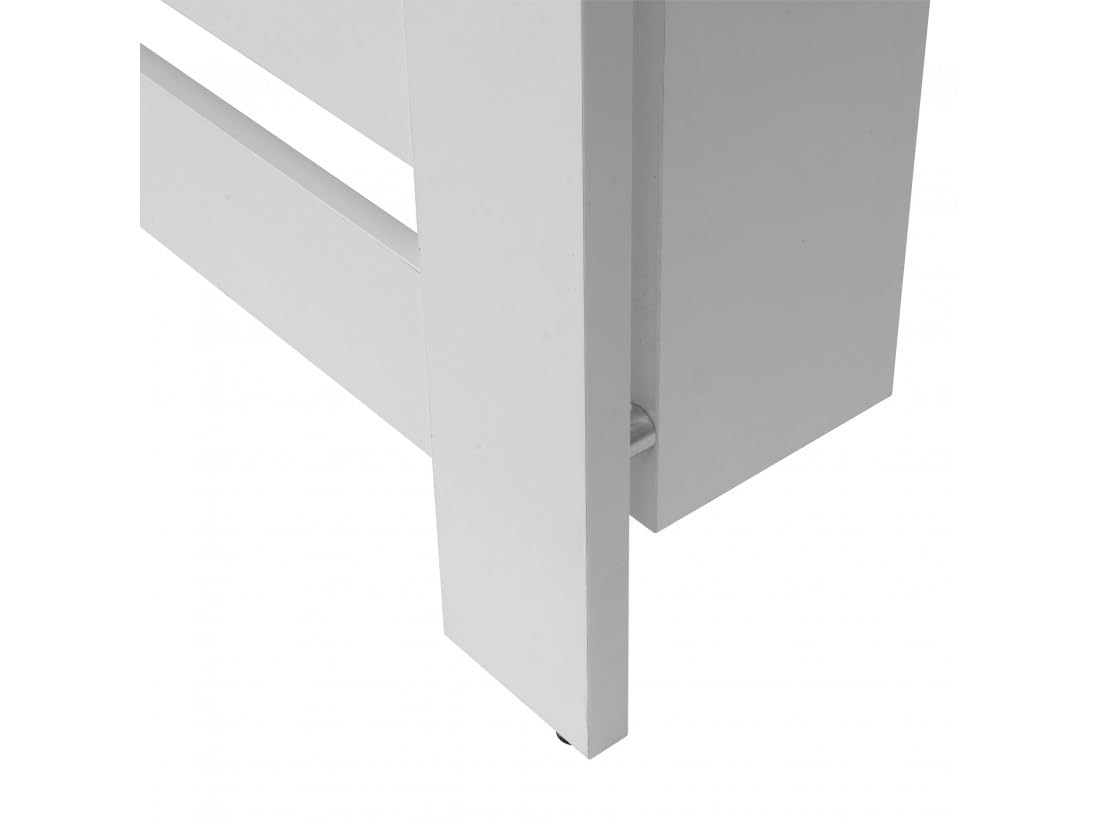 D&J Muebles Kit Cubre Radiador Blanco 60cm Moderno Hércules | Mueble Decorativo de Madera con Listones | Oculta Radiador con Fácil Montaje | (60cm - 90cm - 120cm) 60x83,5x19,5