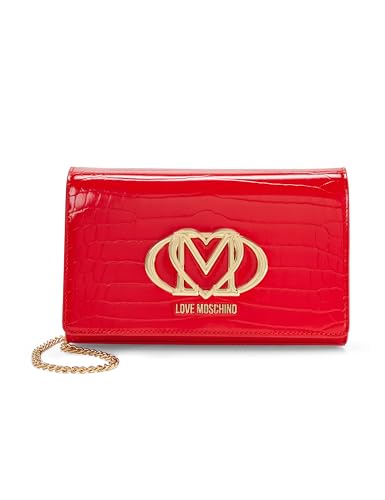 Sac Love Moschino rouge croco, l'accessoire parfait de vos soirées et journées