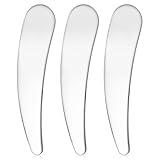 Mini Spatula for Cosmetics, 3Pcs Reusable Washable Skincare Spatula Portable Stainless Steel Makeup Spatulas Beauty Accessories for Mixing Sampling Plant Skin Care Eye Cream