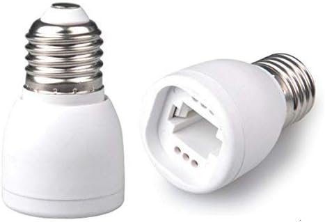 E-Simpo 15-pack E27 to G24 adapter, E27 to G24Q E27 TO G24D, fit both 2pin and 4pin, Lamp base converter, Rohs