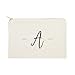 The Cotton & Canvas Co. Personalized Handwritten Monogram A Cosmetic Bag and Travel Make Up Pouch