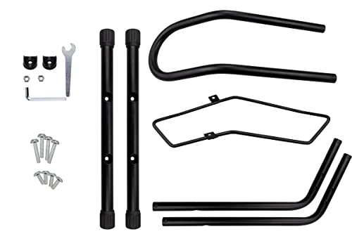 MEGHNA Fahrradständer Professional Boden Freistehender Ständer Verstellbarer Fahrradparkständer für alle Fahrräder 16''-29'' Mountainbike Rennrad MTB Schwarz