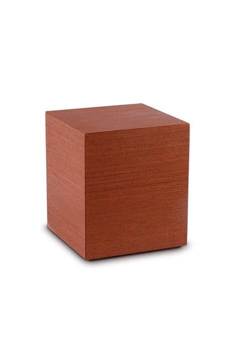 Petite urne funéraire carrée en bois placage pour protéger les cendres de l'humidité