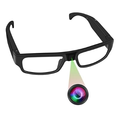 Camera Glasses 1080P HD Video Glasses Smart Glasses Outdoor Sport Action Glasses Camera Recording Motorcycle Riding Portable Wearable Eye Glasses For Cycling, Driving, Hunting, Hiking, Fishing