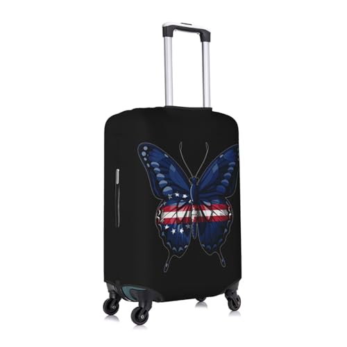 Butterfly Cape-Verde Cape Verdean Flag Travel Luggage Cover Washable Suitcase Case Suitcase Protector Fit Luggage Cover Large3