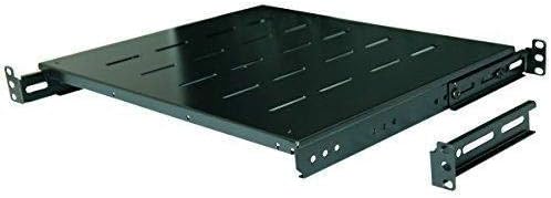 RAISING ELECTRONICS Fixed Rack Server Shelf 1U 19inch 4 Post Rack Mount Adjustable 14inch-20.5inch