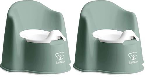 Image of BabyBjorn Potty Chair, Deep Green /White (Pack of 2)
