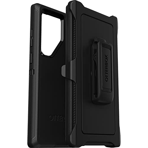 OtterBox Defender Hülle für Galaxy S23 Ultra, stoßfest, sturzsicher, ultra-robust, schützende Hülle, 4x getestet nach Militärstandard, Schwarz Cover