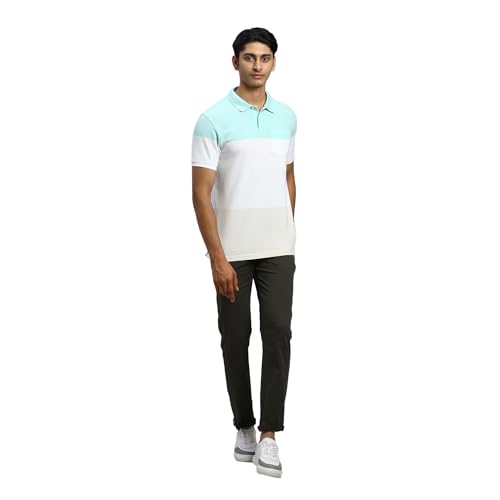 Image of Parx Men's Solid Pattern Lrt Fit Cotton Blend Flat Front Casual Trouser