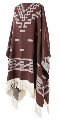 Women's Fashion Travel Shawl Wrap Pullover Poncho Cape Long Pashmina Blanket for Fall Winter Tassels Sweater Top