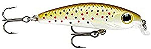 Rapala - Leurre de Pêche Ultra Light Minnow - Matériel de Pêche avec Corps Lesté - Leurre Pêche d'Eau Douce - Profondeur de Nage de 0,6 à 0,9m - 4cm / 3g - Fabriqué en Estonie - Brown Trout