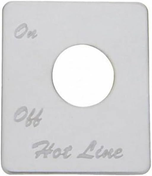 Technical Precision Replacement for Peterbilt 379 Year 2003 Stainless Steel Switch Plate- Fuel HOT LINE