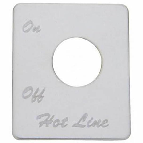Replacement for Peterbilt 378 Year 2001 Stainless Steel Switch Plate- Fuel HOT LINE by Technical Precision