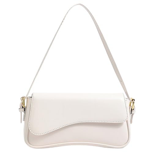 Bolsas de ombro pequenas, bolsas transversais modernas para mulheres, bolsas de couro à prova d'água, bolsas de mão, bolsas de grife, bolsa preta, A - Branco