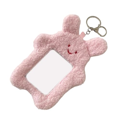 Cartoon Plush Card Holder Plush Animal Card Covers Card Sleeves Photo Card Holder Photocard Holder Keychain Bag Charm
