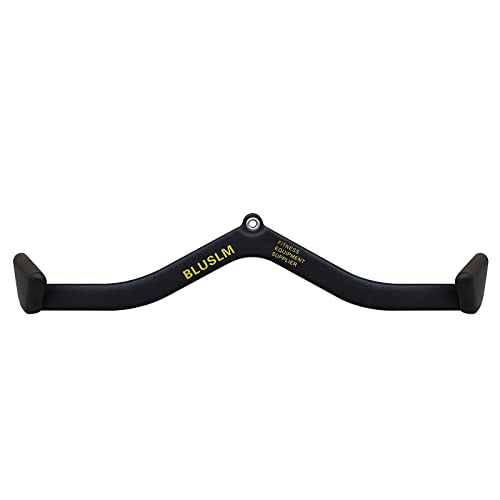 BLUSLM LAT Pull Down Bar for Cable Machine, LAT Pulldown Attachments T-bar V-bar Cable Attachment for Gym, Back Tricep Strength Training Handle