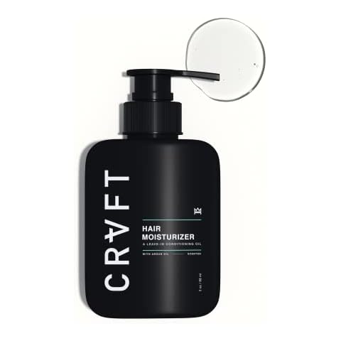 CRVFT Daily Leave in Conditioner For Men [OIL] | 30 Day Supply | Men's Hair Moisturizer | Hair Oil For Men | For Dry/Damaged Hair | Scented | (3oz) AM Cover