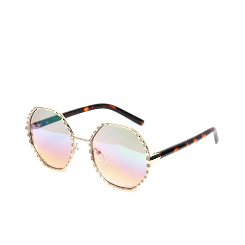 Lunettes de soleil rondes à monture torsadée au fini rétro haut de gamme