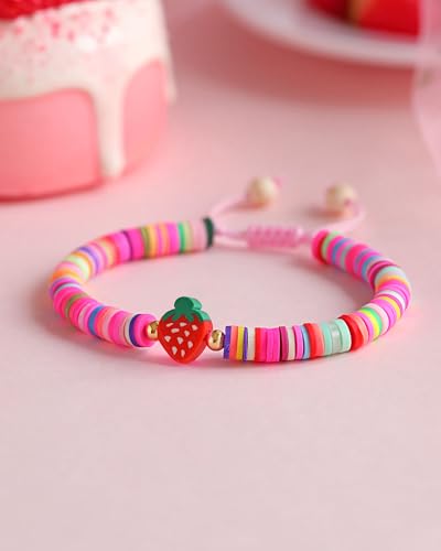 Berry First Birthday Gifts, Adjustable Strawberry Pearls Bracelet for Daughter Niece Granddaughter4