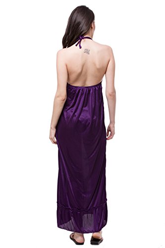 Image of Fasense Women's Satin Maxi Casual Regular Nightgown