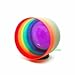 Siceeoly Singing Bowl 8 inch C Note 432hz Rainbow Color Root Chakra Colored Quartz Frosted Crystal Meditation Bowl Yoga Music Instrument with Carrying Case Suede Mallet O-ring