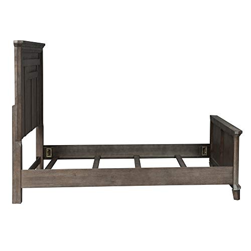 Liberty Furniture Industries Artisan Prairie King Panel Bed, Dark Brown #TOP2