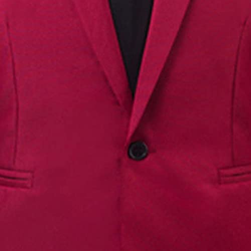 Blazer de Costume 2 pièces pour Homme Veste d'affaires Coupe Slim à Un Bouton Costume de fête de Mariage Tux Vest Pantalon avec Cravate Costume décontracté - Image 6
