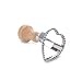 Fante’s Ravioli Maker Stamp With Wooden Handle, Fluted Heart Shape, For Homemade Pasta, Cookies, Everyday Meals, And Holidays, 2.5-Inch