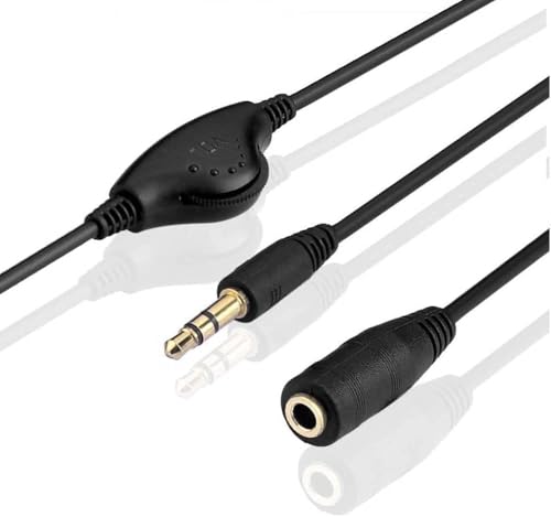CABLEPELADO - Cable Audio alargador Extensor control volumen | Jack Audio Estéreo con regulador 3,5...