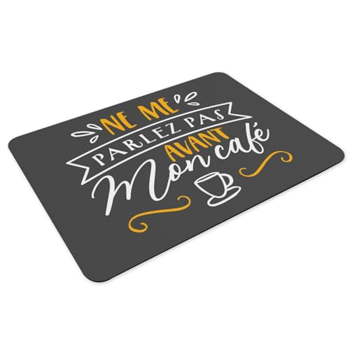Sets de table caoutchouc noir grand format pour tasse expresso - 3