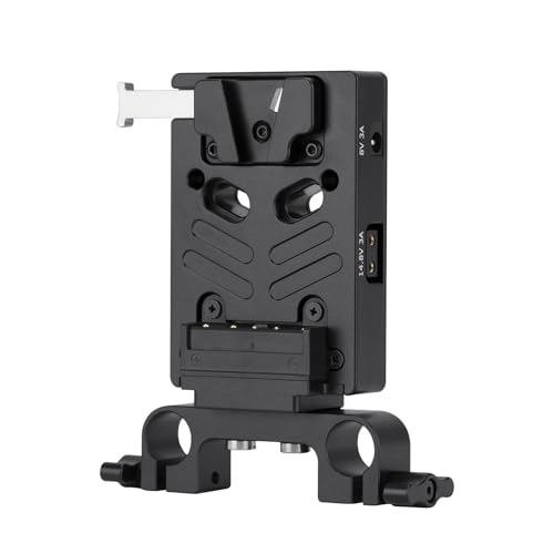Plaque de batterie V-mount Nitze avec pince de 15 mm et ports USB-C PD et DC N21-D7